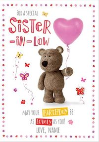 Tap to view Barley Bear Sister-In-Law Personalised Birthday Card