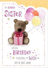 Tap to view Barley Bear Lovely Sister Personalised Birthday Card