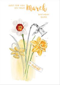 Tap to view March Birthday Personalised Card