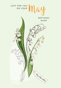 May Birthday Personalised Card