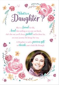 Daughter Verse Photo Birthday Card