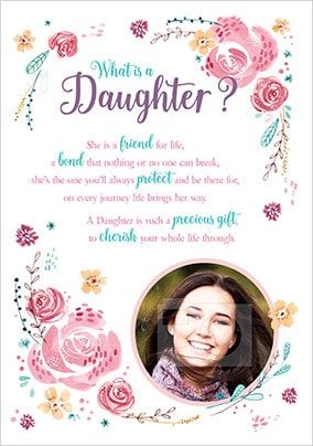 Birthday Verses For Daughter Daughter Verse Photo Birthday Card | Funky Pigeon