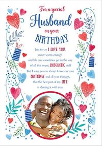 Tap to view Husband Verse Photo Birthday Card