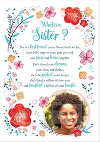 Sister Verse Photo Birthday Card