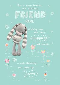 Hun Bun Special Friend Personalised Birthday Card