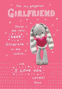 Gorgeous Girlfriend Hun Bun Personalised Card