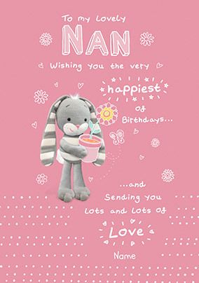 Lovely Nan Hun Bun Personalised Card