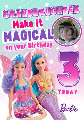 Barbie Granddaughter 3 Today Photo Card