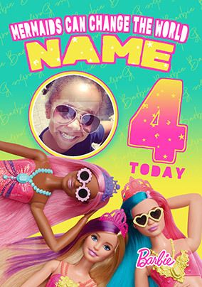 Barbie Mermaids 4 Today Photo Card