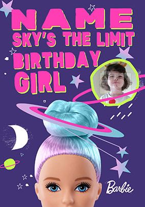 Barbie Sky's the Limit Birthday Photo Card