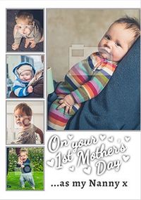 1st Mother's Day As Nanny Multi Photo Cards