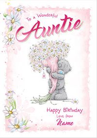 Me To You - Happy Birthday to a Wonderful Aunt Personalised Card