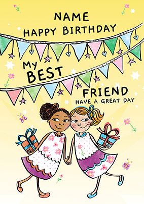 Best Friend personalised Birthday Card