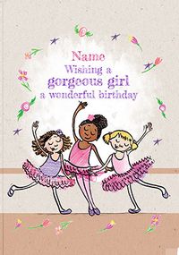 Tap to view Gorgeous Girl personalised Ballet Birthday Card