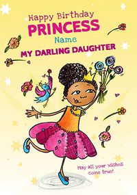 Darling Daughter personalised Birthday Card