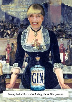 A Gin Process Photo Birthday Card