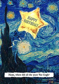 Where did all the Years Van Gogh Personalised Card