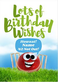 Howzat Personalised Birthday Card