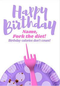 Fork the Diet Personalised Card