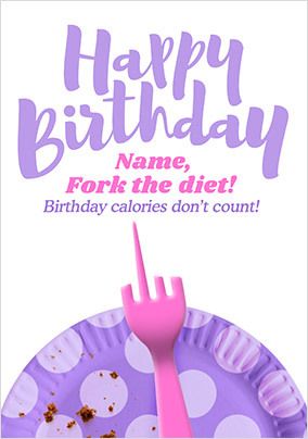 Fork the Diet Personalised Card
