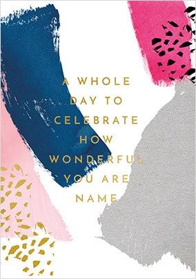 A Whole Day To Celebrate Personalised Card