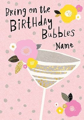 Birthday Bubbles Personalised Card