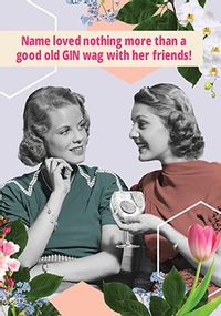 Tap to view Gin Wag With Friends Personalised Card