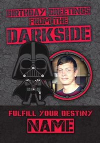 Tap to view Darth Vader Photo Birthday Card