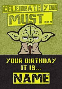 Yoda Birthday Card