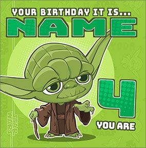 Yoda 4 Today Birthday Card