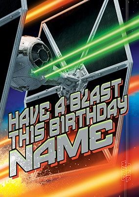 Star Wars Tie Fighter Have a Blast Birthday Card