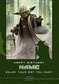 Tap to view Wise Yoda Birthday Card