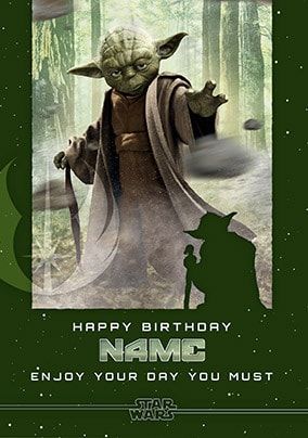 nephew Grandson son Yoda Personalised Birthday card