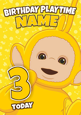 ANY NAME AGE RELATION TELETUBBIES PERSONALISED BIRTHDAY CARD 
