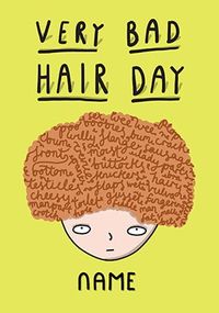 Very Bad Hair Day Personalised Card