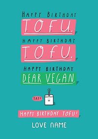 Vegan Birthday Personalised Card
