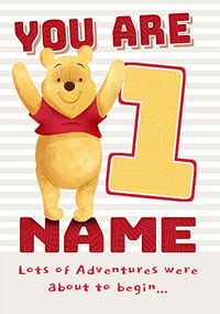 You Are 1 Winnie the Pooh Birthday Card