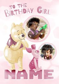 Multi Photo Pooh & Piglet Birthday Card