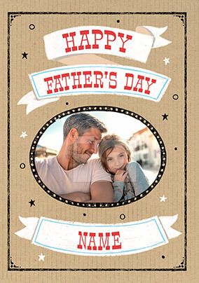 Happy Father's Day Photo Upload Card