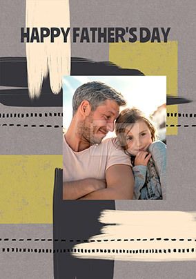 Happy Father's Day Pattern Photo Card