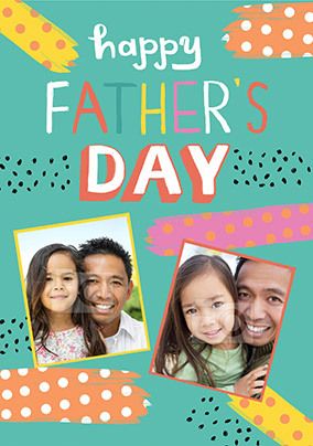Father's Day Polka Dots Photo Card