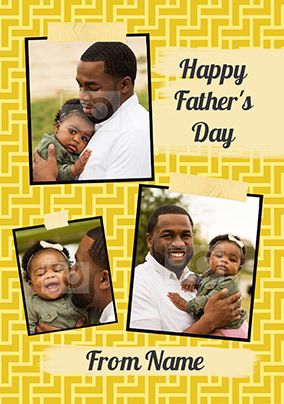 Happy Father's Day Retro Photo Card