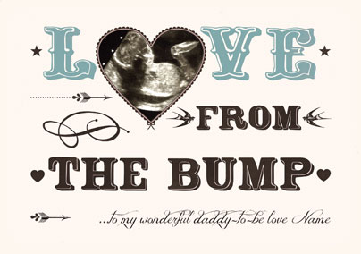 Alpha Betty - Fathers Day Card From The Bump
