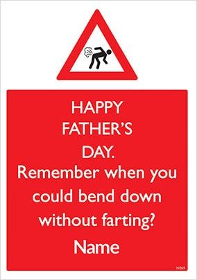 Without Farting Personalised Father's Day Card