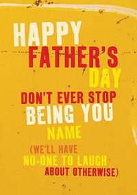 Tap to view Being You Personalised Father's Day Card