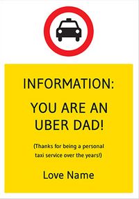 Tap to view Uber Dad personalised Card