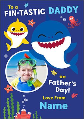 Baby Shark Photo Father's Day Card