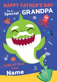 Baby Shark Grandpa Personalised Father's Day Card