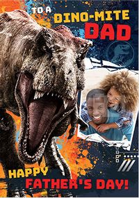 Dino-Mite Dad Photo Father's Day Card