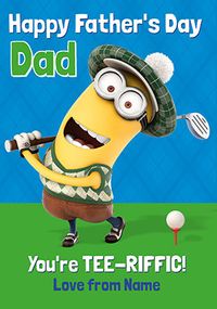 Tap to view Despicable Me - You're Tee-riffic Personalised Card